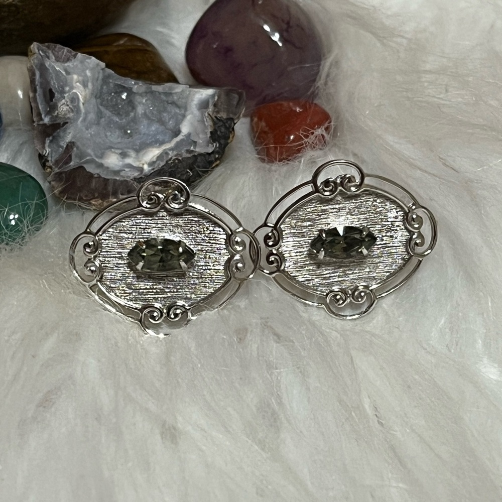 Vintage Classy Smoky Gray Cuff Links